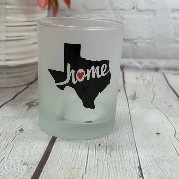 culver frosted lowball old fashioned texas home tumbler barware - Picture 2 of 7